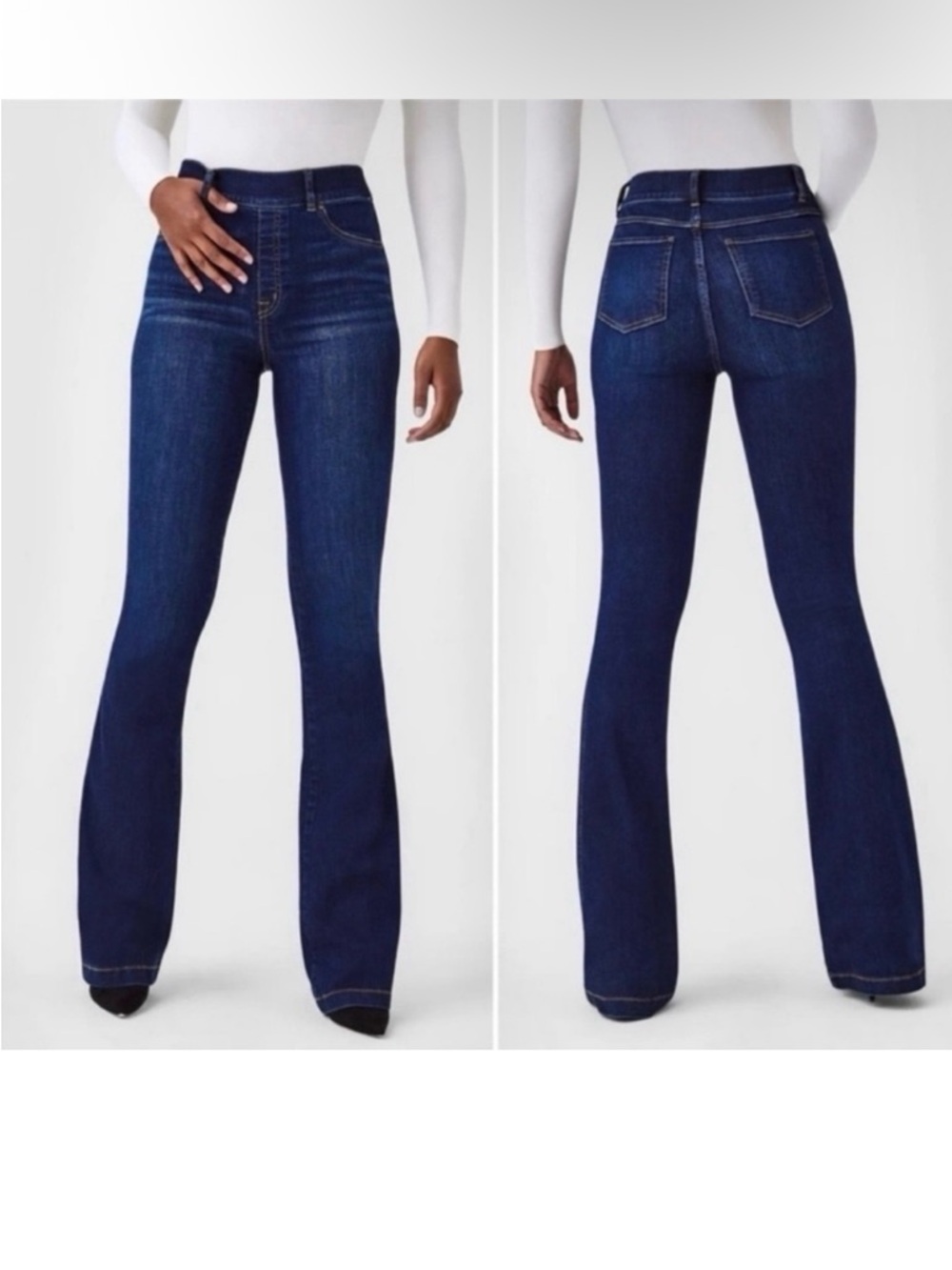 Spanx Flare Jeans Size XL Midnight Shade